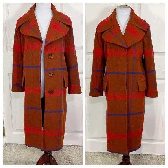 NWT! Anthropologie Plaid Jasper Coat